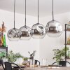Ripoll Hanger - Glas 30 cm Chroom, Duidelijk, 4-lichts