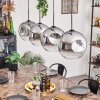Ripoll Hanger - Glas 30 cm Chroom, Duidelijk, 4-lichts