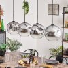 Ripoll Hanger - Glas 30 cm Chroom, Duidelijk, 4-lichts