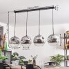 Ripoll Hanger - Glas 30 cm Chroom, Duidelijk, 4-lichts