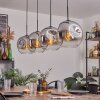 Ripoll Hanger - Glas 30 cm Chroom, Duidelijk, 4-lichts