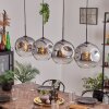 Ripoll Hanger - Glas 30 cm Chroom, Duidelijk, 4-lichts