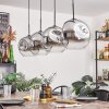 Ripoll Hanger - Glas 30 cm Chroom, Duidelijk, 4-lichts