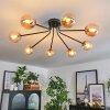 Chehalis Plafondlamp - Glas 10 cm Goud, Zwart, 8-lichts