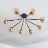Chehalis Plafondlamp - Glas 10 cm Goud, Zwart, 8-lichts