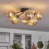 Chehalis Plafondlamp - Glas 12 cm, 15cm Rookkleurig, 6-lichts
