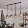 Ripoll Hanger - Glas 25 cm Duidelijk, Rookkleurig, 4-lichts