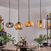 Ripoll Hanger - Glas 25 cm, 20cm Amber, Natuurlijke kleuren, Zwart, 4-lichts
