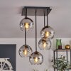 Koyoto Plafondlamp - Glas 15 cm Duidelijk, Rookkleurig, 5-lichts