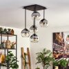 Koyoto Plafondlamp - Glas 15 cm Duidelijk, Rookkleurig, 5-lichts