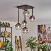 Koyoto Plafondlamp - Glas 15 cm Duidelijk, Rookkleurig, 5-lichts