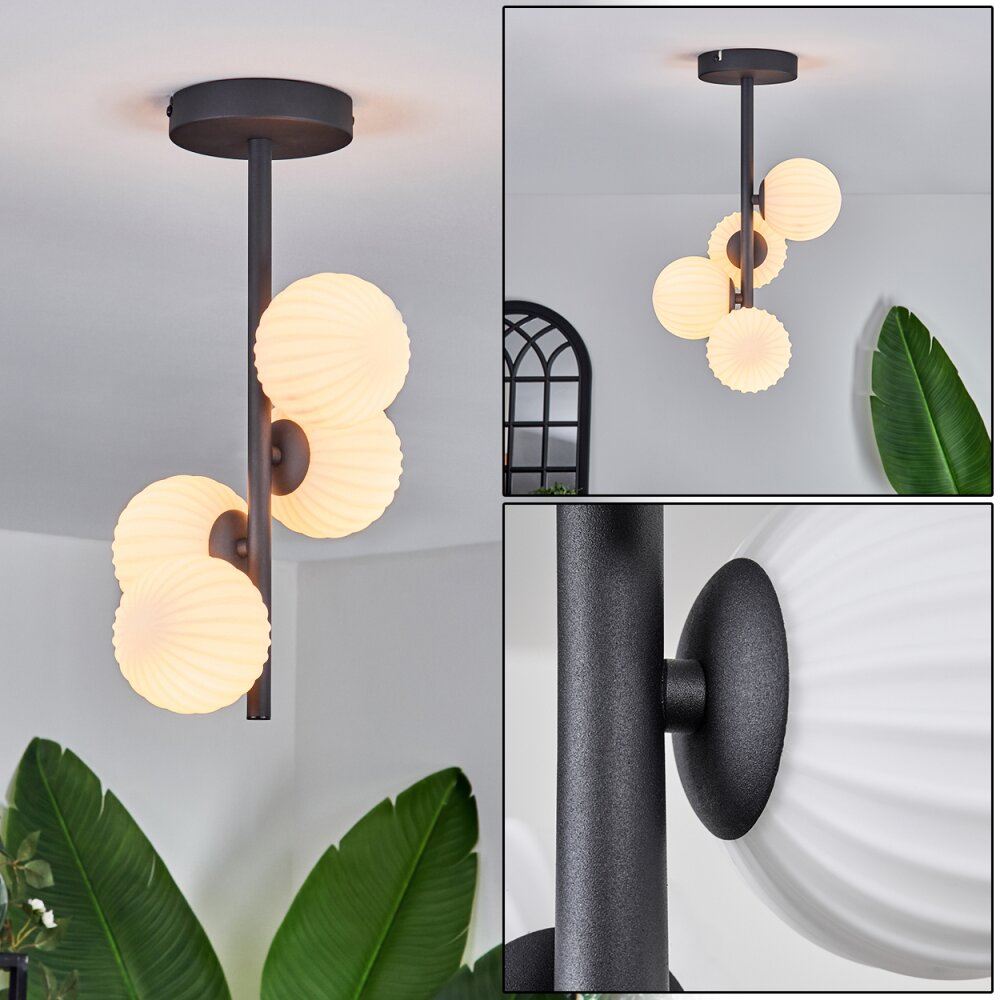 Chehalis Plafondlamp - Glas 10 cm Wit, 4-lichts main product photo