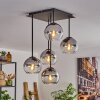 Koyoto Plafondlamp - Glas 15 cm Chroom, Duidelijk, 5-lichts