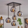 Koyoto Plafondlamp - Glas 15 cm Chroom, 5-lichts