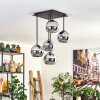 Koyoto Plafondlamp - Glas 15 cm Chroom, 5-lichts
