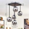 Koyoto Plafondlamp - Glas 15 cm Chroom, 5-lichts