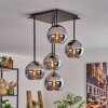 Koyoto Plafondlamp - Glas 15 cm Chroom, 5-lichts