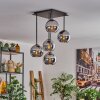 Koyoto Plafondlamp - Glas 15 cm Chroom, 5-lichts