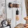 Yaak Muurlamp Natuurlijke kleuren, Zwart, 1-licht