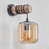 Lauden Muurlamp - Glas 15 cm Natuurlijke kleuren, Zwart, 1-licht