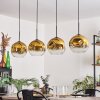 Ripoll Hanger - Glas 25 cm Goud, Duidelijk, 4-lichts