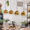 Ripoll Hanger - Glas 25 cm Goud, Duidelijk, 4-lichts