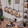 Ripoll Hanger - Glas 30 cm Rookkleurig, 4-lichts