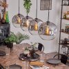 Ripoll Hanger - Glas 30 cm Duidelijk, Rookkleurig, 4-lichts