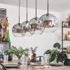 Ripoll Hanger - Glas 30 cm Duidelijk, Rookkleurig, 4-lichts