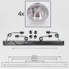 Ripoll Hanger - Glas 30 cm Duidelijk, Rookkleurig, 4-lichts