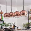 Koyoto Hanger - Glas 30 cm Duidelijk, Koperkleurig, 4-lichts