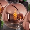Koyoto Hanger - Glas 30 cm Duidelijk, Koperkleurig, 4-lichts