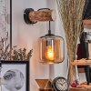 Lauden Muurlamp - Glas 15 cm Natuurlijke kleuren, Zwart, 1-licht