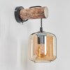 Lauden Muurlamp - Glas 15 cm Natuurlijke kleuren, Zwart, 1-licht