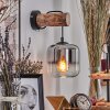 Lauden Muurlamp - Glas 15 cm Natuurlijke kleuren, Zwart, 1-licht