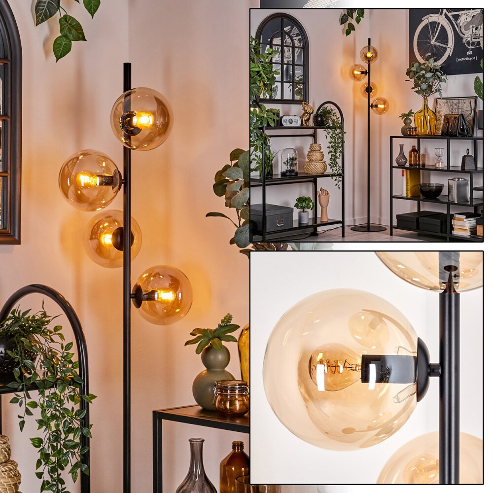 Gastor Staande lamp - Glas 15 cm Amber, 4-lichts main product photo