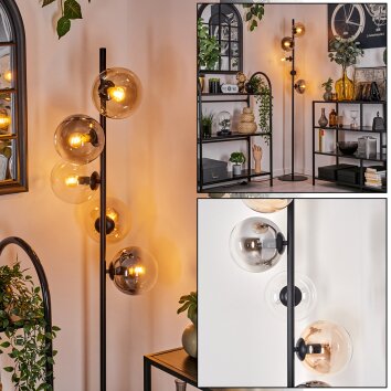 Gastor Staande lamp - Glas 15 cm Amber, Duidelijk, Rookkleurig, 5-lichts Gastor Staande lamp - Glas 15 cm Amber, Duidelijk, Rookkleurig, 5-lichts