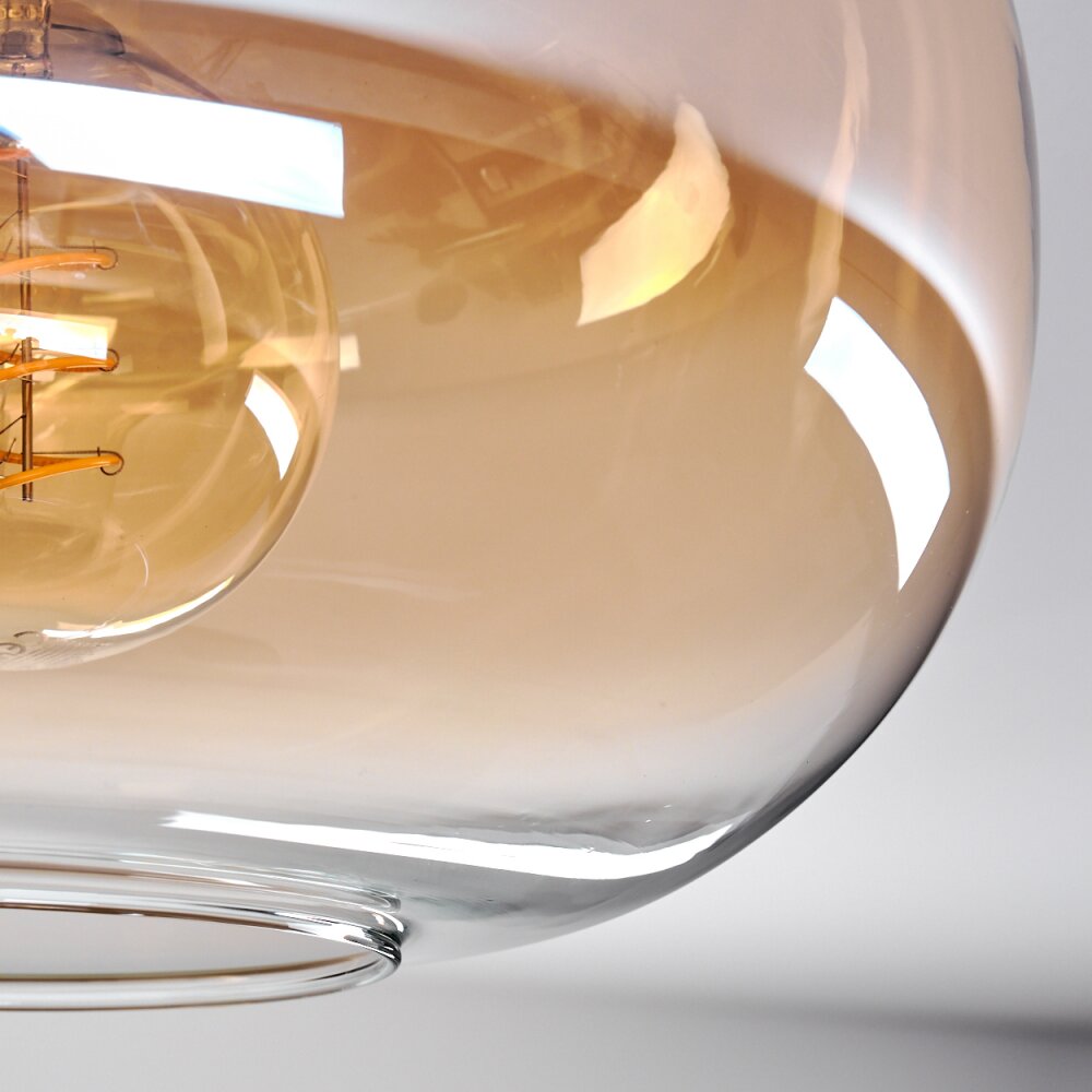 Apedo Plafondlamp - Glas 30 cm Amber, Duidelijk, 1-licht