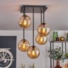 Gastor Plafondlamp - Glas 15 cm Amber, 5-lichts
