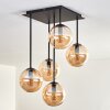 Gastor Plafondlamp - Glas 15 cm Amber, 5-lichts