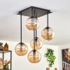Gastor Plafondlamp - Glas 15 cm Amber, 5-lichts