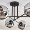 Koyoto Plafondlamp - Glas 15 cm Chroom, 6-lichts