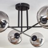 Koyoto Plafondlamp - Glas 15 cm Duidelijk, Rookkleurig, 6-lichts