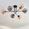 Gastor Plafondlamp - Glas 15 cm Amber, Rookkleurig, 6-lichts