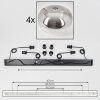Apedo Hanger - Glas 30 cm Duidelijk, Rookkleurig, 4-lichts