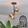 Chehalis Plafondlamp - Glas 10 cm, 12 cm Amber, Rookkleurig, 4-lichts