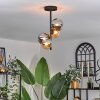 Chehalis Plafondlamp - Glas 10 cm, 12 cm Amber, Rookkleurig, 4-lichts