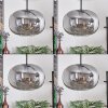 Apedo Hanger - Glas 30 cm Rookkleurig, 4-lichts