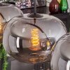 Apedo Hanger - Glas 30 cm Rookkleurig, 4-lichts