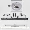 Apedo Hanger - Glas 30 cm Rookkleurig, 4-lichts